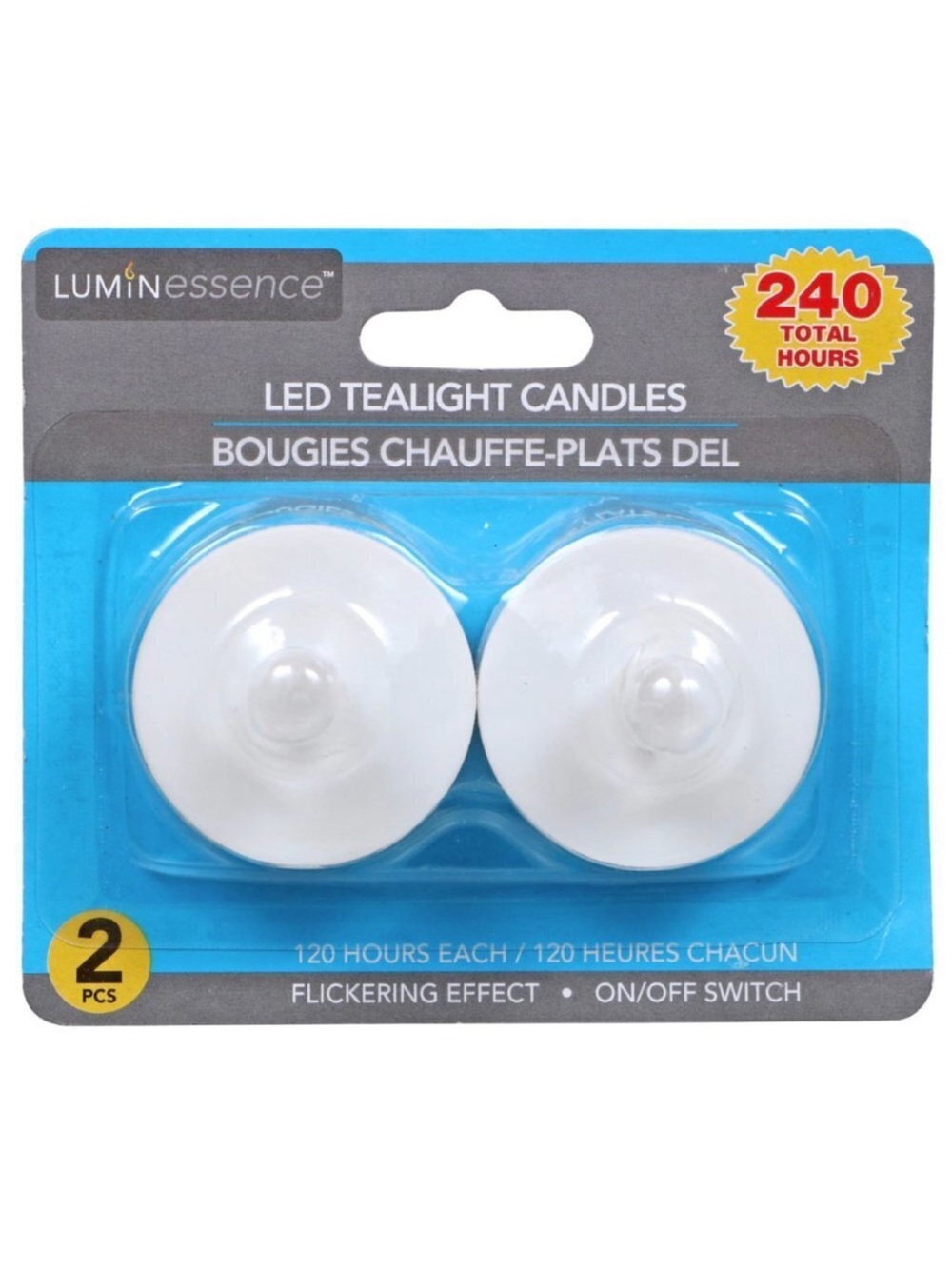 Luminessence Flameless Battery Operated LED Tealight Candles, 2ct
